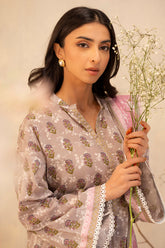 14 | 3Pc Unstitched Suit Lawn Collection By Zellbury